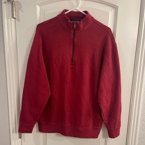 Rountree and York Quarter Zip- red